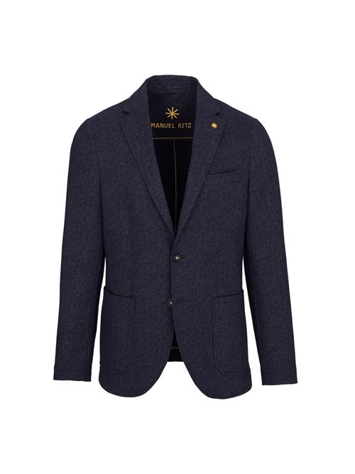 Blue single-breasted jacket MANUEL RITZ | 3732G2442MC 243826.89